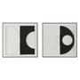 DKD Home Decor Cuadros Abstractos 3D de Yeso y MDF, Pack de 2 piezas, 60x60x6,5 cm