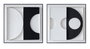 DKD Home Decor Cuadros Abstractos 3D de Yeso y MDF, Pack de 2 piezas, 60x60x6,5 cm