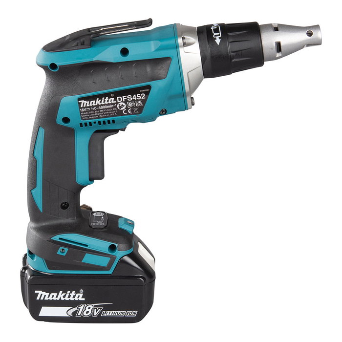 Makita DFS452TJX2 Atornillador de placas de yeso inalámbrico con 2 baterías de 5.0 Ah Makita DFS452TJX2 Atornillador de placas de yeso inalámbrico con 2 baterías de 5.0 Ah