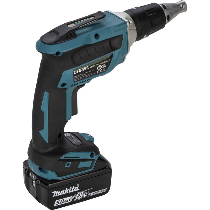 Makita DFS452TJX2 Atornillador de placas de yeso inalámbrico con 2 baterías de 5.0 Ah Makita DFS452TJX2 Atornillador de placas de yeso inalámbrico con 2 baterías de 5.0 Ah