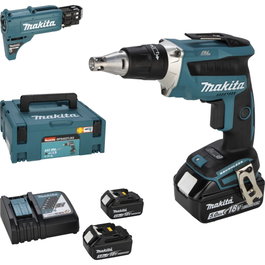 Makita DFS452TJX2 Atornillador de placas de yeso inalámbrico con 2 baterías de 5.0 Ah