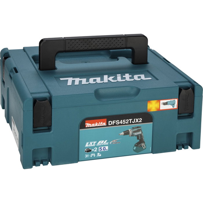 Makita DFS452TJX2 Atornillador de placas de yeso inalámbrico con 2 baterías de 5.0 Ah Makita DFS452TJX2 Atornillador de placas de yeso inalámbrico con 2 baterías de 5.0 Ah