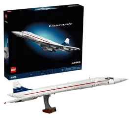 Lego Icons Concorde Kit de Construcción de Modelos de Aviones para Adultos con Detalles Auténticos y 3 Modos