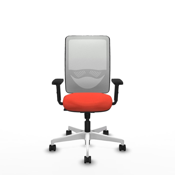 PIQUERAS Y CRESPO Silla de oficina Zulema con mecanismo Sincro, Naranja oscuro y Blanco PIQUERAS Y CRESPO Silla de oficina Zulema con mecanismo Sincro, Naranja oscuro y Blanco