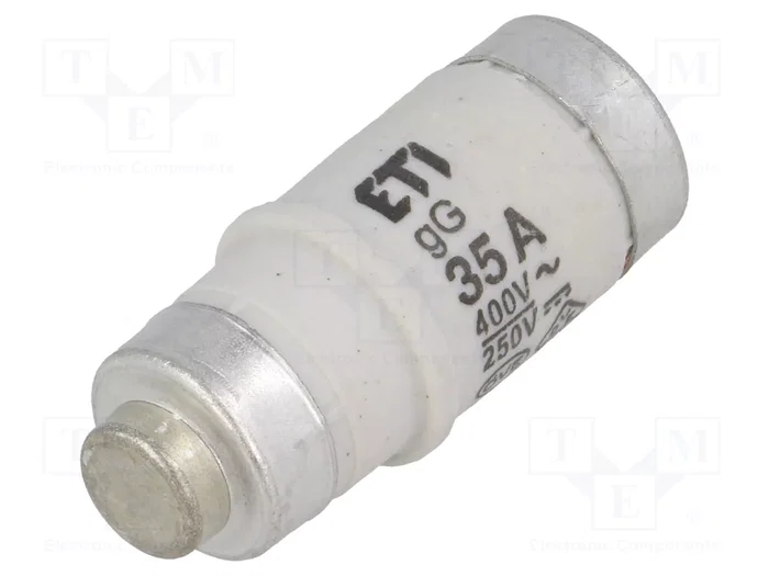ETI POLAM Fusible de cartucho D02 cerámica 35A 400VAC 250VDC gG ETI POLAM Fusible de cartucho D02 cerámica 35A 400VAC 250VDC gG