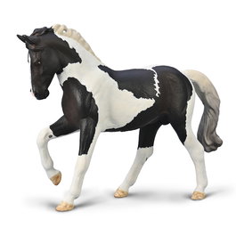 Collecta Semental Tobiano Negro Figura Réplica Réal XL 80027 Pintada a Mano Alta Calidad