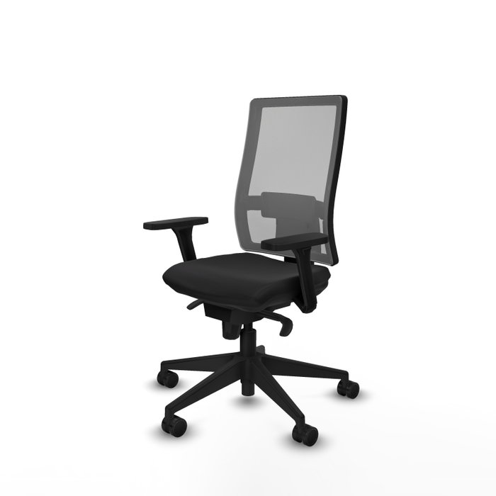 PIQUERAS Y CRESPO Silla de oficina Horna con mecanismo Sincro, Brazos 3D y Malla Gris