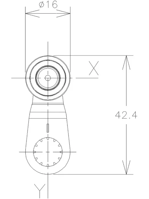 TELEMECANIQUE SENSORS Cabezal de accionamiento palanca R34,4mm