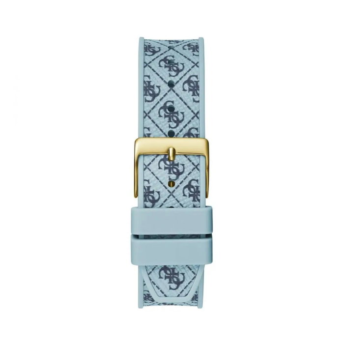 Guess GW0699L1 Reloj para Mujer con Caja Dorada y Correa Azul