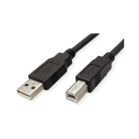 ROLINE Cable USB 2.0 A-B ST/ST de 1,8 m, Negro
