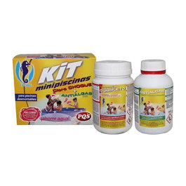 Hipool Piscinas Kit Mini Mantenimiento para Piscinas Pequeñas - Cloro Choque 500 g y Algicida Antialgas 500 ml