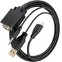 AISENS Cable Conversor A122-1014 HDMI a SVGA D-Sub HDB15 con Audio Jack 3.5mm, USB para Alimentación, Plug & Play, Full HD 1080p, 1.5 m, Negro
