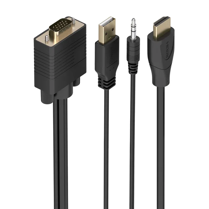 Aisens Cable Conversor HDMI a SVGA con Audio y USB, 1.5m, Negro Aisens Cable Conversor HDMI a SVGA con Audio y USB, 1.5m, Negro