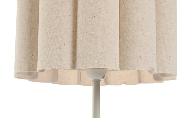 DKD Home Decor Lámpara Sobremesa Urban Crudo Blanco Metal Lino 2 Unidades 28 x 50 x 28 cm