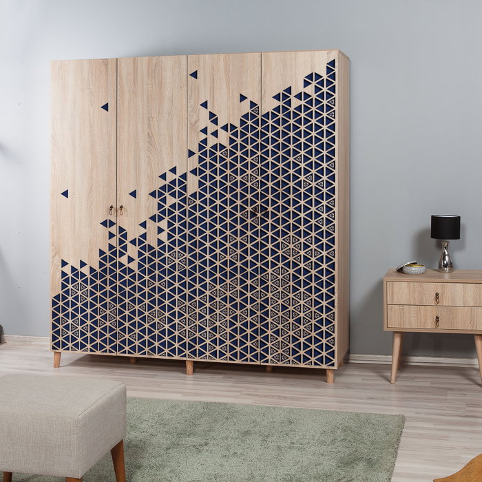 Hanah Home 123 Armario Abstracto Moderno 180x192x52 cm