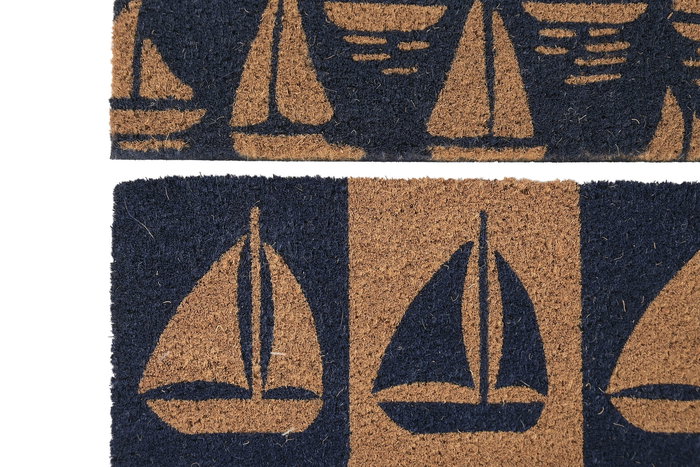 DKD Home Decor Felpudo Atlantico Fibra Coco Goma Azul Marino Natural 40 x 1.5 x 60 cm (6 Unidades) DKD Home Decor Felpudo Atlantico Fibra Coco Goma Azul Marino Natural 40 x 1.5 x 60 cm (6 Unidades)