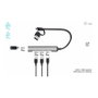 I-TEC USB Hub de 4 Puertos 1x USB 3.2 Gen 1 USB-C/A + 3x USB 2.0, Aluminio Plata, 5 Gbit/s, Android ChromeOS Windows MAC, 100 mm