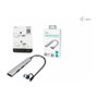 I-TEC USB Hub de 4 Puertos 1x USB 3.2 Gen 1 USB-C/A + 3x USB 2.0, Aluminio Plata, 5 Gbit/s, Android ChromeOS Windows MAC, 100 mm
