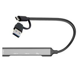 i-tec Hub Multipuerto USB C 4 Puertos (1x USB-C + 3x USB 2.0) Aluminio 5 Gbps Plug & Play para Portátil, PC, Mac