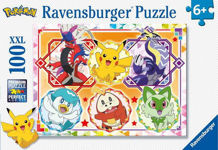 Ravensburger - Puzzle XXL Pokémon - 100 Piezas - Puzzle de Montaje para Niños a Partir de 8 Años
