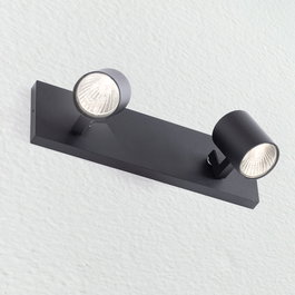 Lumiastra Aplique de Pared 2xGU10 Orientable de Aluminio