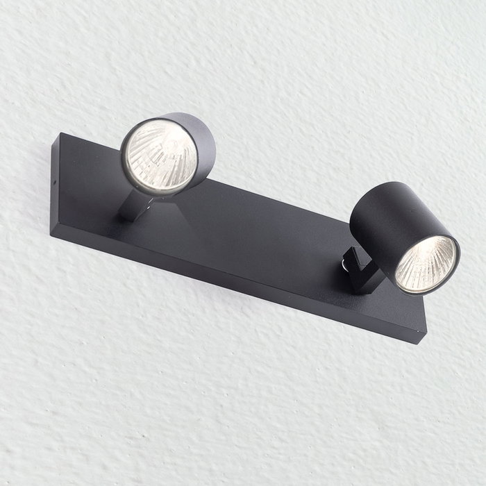 Lumiastra Aplique de Pared Orientable 2xGU10 Aluminio Interior Lumiastra Aplique de Pared Orientable 2xGU10 Aluminio Interior
