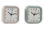 DKD Home Decor Reloj Despertador Táctil Verde Menta y Rosa 4.4 x 10 x 10.3 cm (2 Unidades)