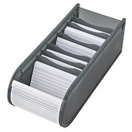 WEDO Caja de fichas DIN A8 para 500 fichas, gris