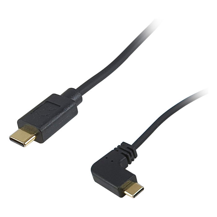EQUIP Cable USB-C 2.0 a C Angular St/St 1.00m 60W 480Mbps Negro