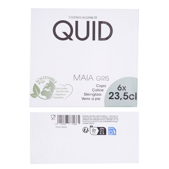 Copa Vidrio Maia Quid 23,5 cL (6 Unidades) Copa Vidrio Maia Quid 23,5 cL (6 Unidades)
