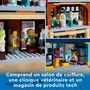 LEGO CITY 60380 El centro de la ciudad, juguete de modelos con peluquería, veterinario y hotel