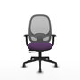 PIQUERAS Y CRESPO Silla de oficina Cilanco con mecanismo Sincro/Traslack, Morado y Gris