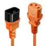 Lindy Cable de alimentación IEC C14 a C13 1m Negro/Naranja