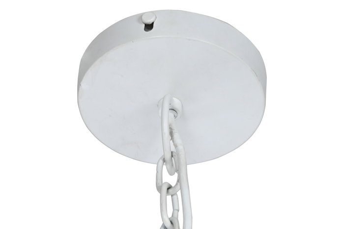 DKD Home Decor Lámpara de Techo de Hierro Patinado Blanco y Dorado 77x77x16 cm DKD Home Decor Lámpara de Techo de Hierro Patinado Blanco y Dorado 77x77x16 cm