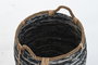 DKD Home Decor Set de 3 Cestas de Ratán Negro y Blanco 52x52x60 cm