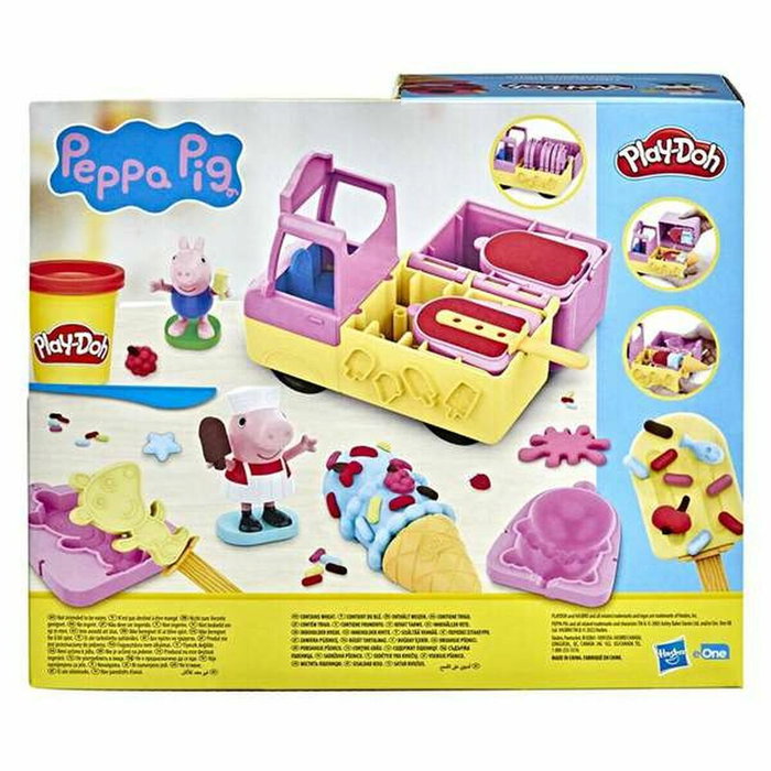 Playdoh Peppa y el camión de helados con figuras de Peppa y George y 5 tarros Playdoh Peppa y el camión de helados con figuras de Peppa y George y 5 tarros