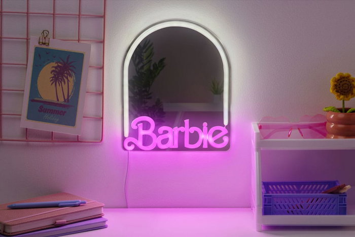 Paladone Espejo de Neón LED Barbie para Montaje en Pared Paladone Espejo de Neón LED Barbie para Montaje en Pared