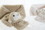 DKD Home Decor Bufanda Ovejitas Kids Blanco Marron Claro 75 x 12 x 8 cm (4 Unidades)