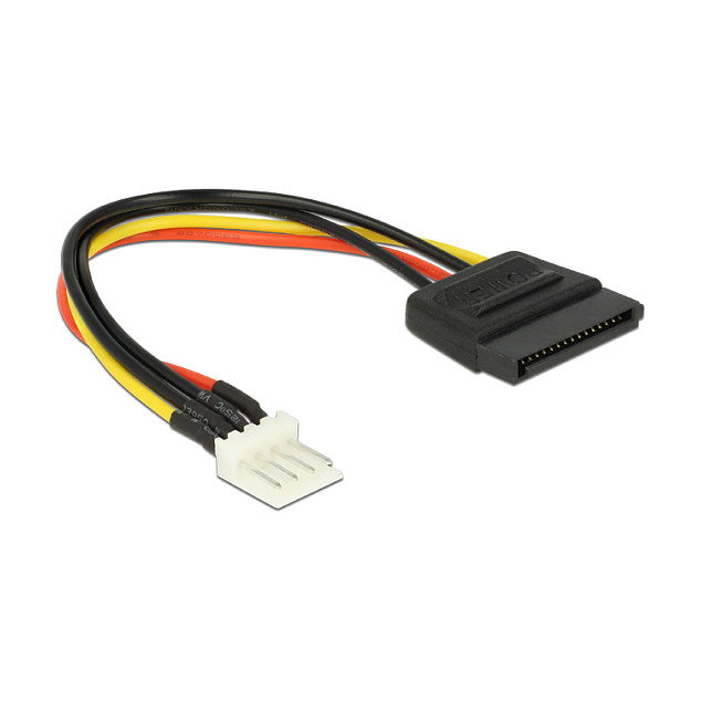 DeLOCK Cable de alimentación SATA 15 pines a 4-pin PWM, 0,15 m