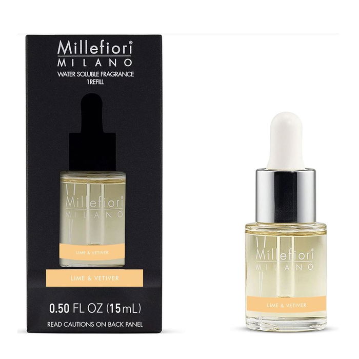 Millefiori Milano Agua Perfumada Recarga Lime & Vetiver 15 ml Millefiori Milano Agua Perfumada Recarga Lime & Vetiver 15 ml