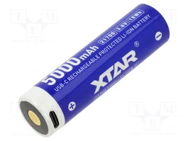 XTAR Batería Li-Ion 21700 5000mAh 3,6V con puerto USB-C