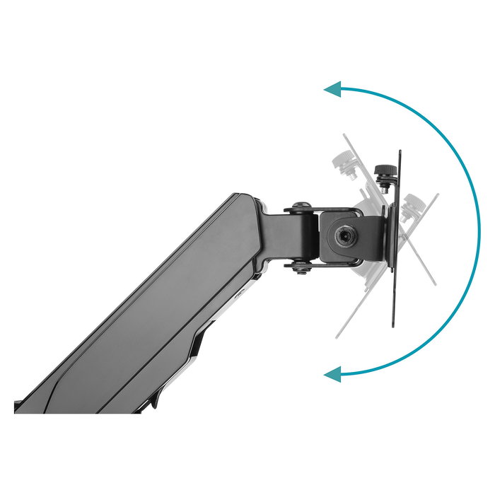 Digitus DA-70870? Brazo de Monitor Universal con Muelle de Gas para Montaje en Pared, Soporte para Pantalla Única, Negro