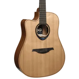 LAG Guitarra Acústica Dreadnought Cutaway A/E Blue Wave 2 Zurdos Natural