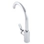 Grifo de lavabo monomando de estilo clásico, Cromado, Caño Alto