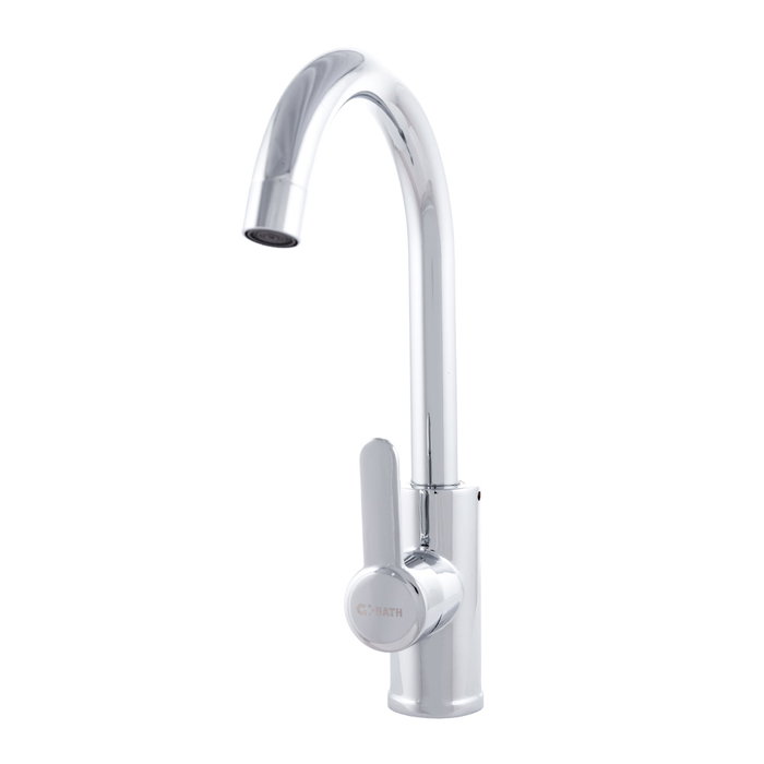 Grifo de lavabo monomando de estilo clásico, Cromado, Caño Alto Grifo de lavabo monomando de estilo clásico, Cromado, Caño Alto