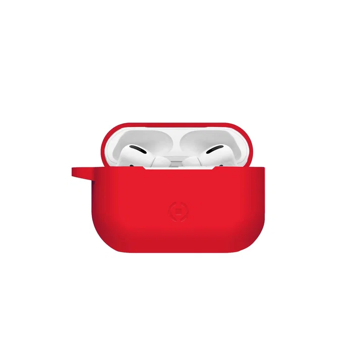 Celly AIRCASE3RD Funda Protectora de Silicona Roja Compatible con Apple AirPods Pro - Accesorio para Auriculares