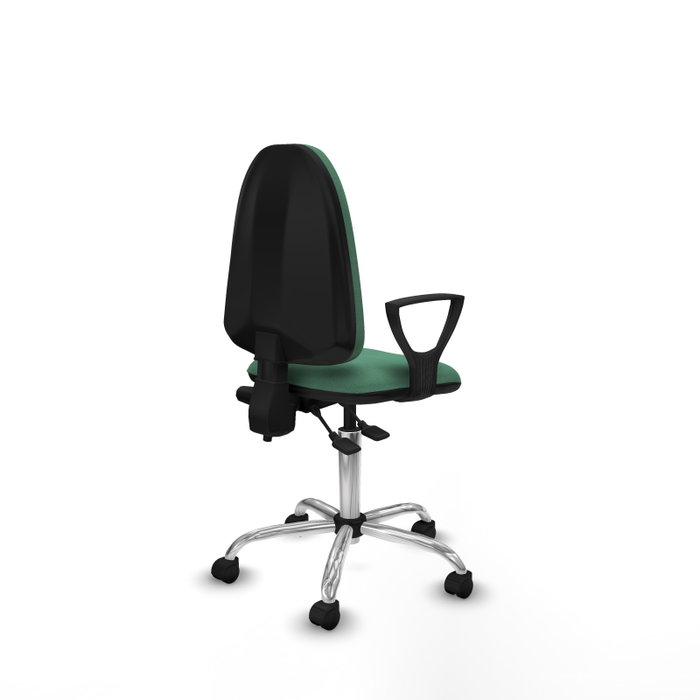 PIQUERAS Y CRESPO Silla de oficina Aýna Verde esmeralda con Brazos Fijos