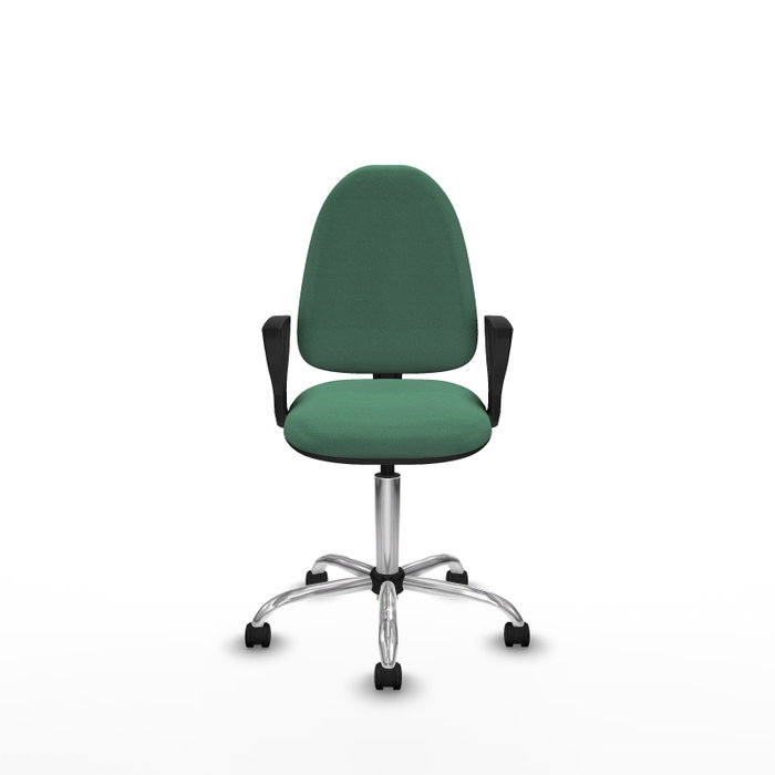 PIQUERAS Y CRESPO Silla de oficina Aýna Verde esmeralda con Brazos Fijos