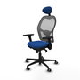 PIQUERAS Y CRESPO Silla de oficina Jorquera con Mecanismo Sincro, Azul y Gris