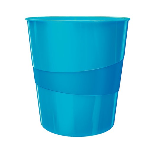LEITZ Papelera de Plástico Cerrada WOW 15L Azul LEITZ Papelera de Plástico Cerrada WOW 15L Azul